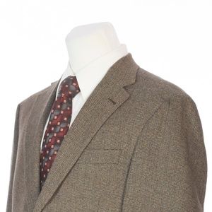 Hart Schaffner Marx Tweed Wool Brown Sport Coat